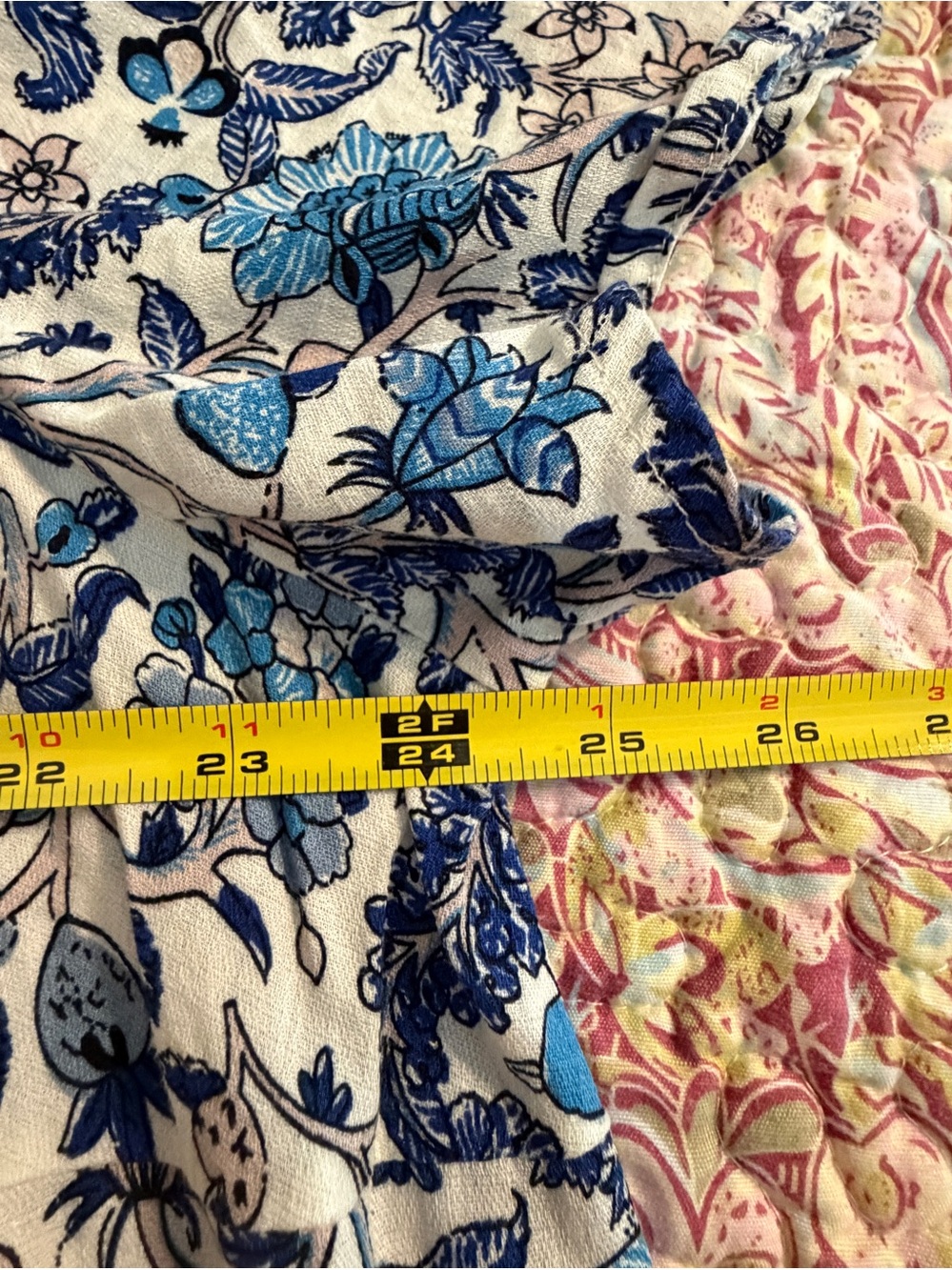 Knox Rose XXL Blue Floral V-Neck Short Flutter-Sleeve Boho Top - Picture 9 of 13